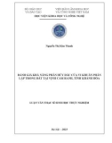 Luận văn Thạc sĩ Sinh học thực nghiệm: Đánh giá khả năng phân hủy dầu của vi khuẩn phân lập trong đất tại vịnh Cam Ranh, tỉnh Khánh Hòa