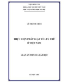 Luận án Tiến sĩ Luật học: Thực hiện pháp luật về lưu trữ ở Việt Nam