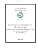 Khóa luận tốt nghiệp đại học ngành Dược học: Đánh giá tác dụng chống xơ gan của viên nang Ngũ vị tử (Schisandra sphenanthera Rehder et Wills.)