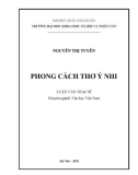 Luận văn Thạc sĩ Văn học: Phong cách thơ Ý Nhi