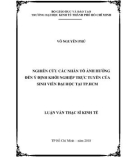 Luận văn Thạc sĩ Kinh tế: Nghiên cứu các nhân tố ảnh hưởng đến ý định khởi nghiệp trực tuyến của sinh viên đại học tại TP.HCM