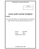 Sáng kiến kinh nghiệm THCS: Xây dựng hệ thống câu hỏi mở trong dạy học đọc hiểu một số văn bản chương trình Ngữ văn 7