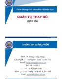 Bài giảng Quản trị thay đổi: Chương 1 - PGS.TS. Hoàng Trọng Hùng