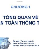 Bài giảng An toàn và bảo mật hệ thống thông tin: Chương 1