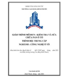 Giáo trình Kiểm tra và sửa chữa pan ô tô (Ngành: Công nghệ ô tô - Trung cấp) - Trường Cao đẳng Bình Phước