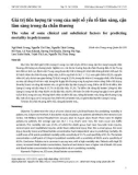 Giá trị tiên lượng tử vong của một số yếu tố lâm sàng, cận lâm sàng trong đa chấn thương