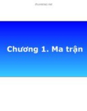 Bài giảng Toán kinh tế: Chương 1