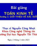 Bài giảng Toán kinh tế: Chương 3