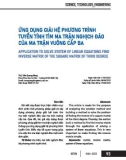 Ứng dụng giải hệ phương trình tuyến tính tìm ma trận nghịch đảo của ma trận vuông cấp ba