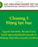 Bài giảng Vật lí đại cương A: Chương 3 - Nguyễn Tiến Hiển