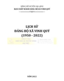 Ebook Lịch sử Đảng bộ xã Vinh Quý (1950-2022): Phần 1