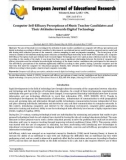 Computer self efficacy perceptions of music teacher candidates and their attitudes towards digital technology