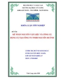 Khoá luận tốt nghiệp: Kế toán nguyên vật liệu và công cụ dụng cụ tại Công ty TNHH Nguyễn Huỳnh