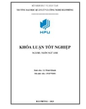 Graduation thesis: Applying project-based learning (PBL) to English Speaking skill enhancement for freshmen of tourism at Hai Phong University Of Management & Technology