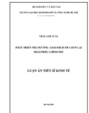 Luận án Tiến sĩ Kinh tế: Phát triển thị trường giao dịch mua bán lại trái phiếu Chính phủ