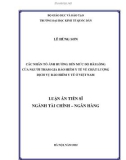 Luận án Tiến sĩ Tài chính Ngân hàng: Các nhân tố ảnh hưởng đến mức độ hài lòng của người tham gia BHYT về chất lượng dịch vụ BHYT ở Việt Nam