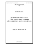 Luận án Tiến sĩ Kinh tế: Quản trị dòng tiền của các Công ty than thuộc Tập đoàn Công nghiệp Than - Khoáng sản Việt Nam