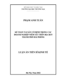 Luận án Tiến sĩ Kinh tế: Kế toán tài sản cố định trong các doanh nghiệp niêm yết trên địa bàn thành phố Hải Phòng