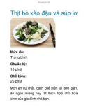 Thịt bò xào đậu và súp lơ