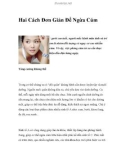 Hai Cách Đơn Giản Để Ngừa Cúm