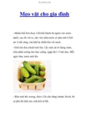 Mẹo vặt cho gia đình