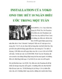 INSTALLATION CỦA YOKO ONO THU HÚT 10 NGÀN ĐIỀU ƯỚC TRONG MỘT TUẦN