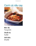 Canh cá nấu cay