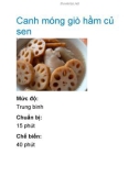 Canh móng giò hầm củ sen