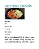 Canh nghêu Hàn Quốc