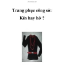 Trang phục công sở: Kín hay hở ?