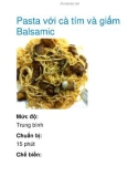 Pasta với cà tím và giấm Balsamic