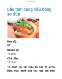 Lẩu tôm càng nấu bông so đũa