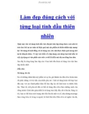 Làm đẹp đúng cách với từng loại tinh dầu thiên nhiên