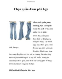 Chọn quần Jeans phù hợp