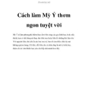 Cách làm Mỳ Ý thơm ngon tuyệt vời