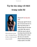 Tự tin tỏa sáng với thời trang xuân hè