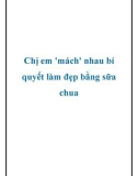 Chị em 'mách' nhau bí quyết làm đẹp bằng sữa chua