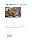 Thịt bò hầm kiểu Malaysia