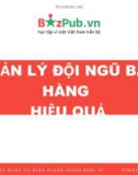 Bài giảng Quản lý đội ngũ bán hàng hiệu quả