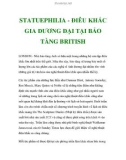 STATUEPHILIA - ĐIÊU KHẮC GIA ĐƯƠNG ĐẠI TẠI BẢO TÀNG BRITISH