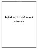 Lợi ích tuyệt vời từ rau củ màu cam