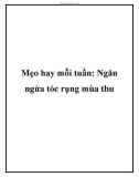 Mẹo hay mỗi tuần: Ngăn ngừa tóc rụng mùa thu