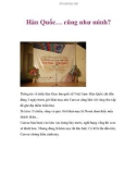 Hàn Quốc… cũng như mình?