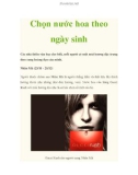 Chọn nước hoa theo ngày sinh