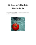 Cà chua - mỹ phẩm hoàn hảo cho làn da