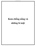 Kem chống nắng và những bí mật