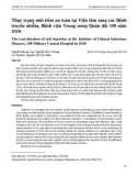 Thực trạng mũi tiêm an toàn tại Viện lâm sàng các Bệnh truyền nhiễm, Bệnh viện Trung ương Quân đội 108 năm 2018