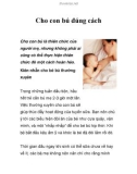 Cho con bú đúng cách