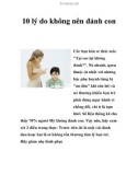 10 lý do không nên đánh con