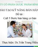 Bài giảng Đào tạo kỹ năng bán hàng: 5 bước bán hàng cơ bản